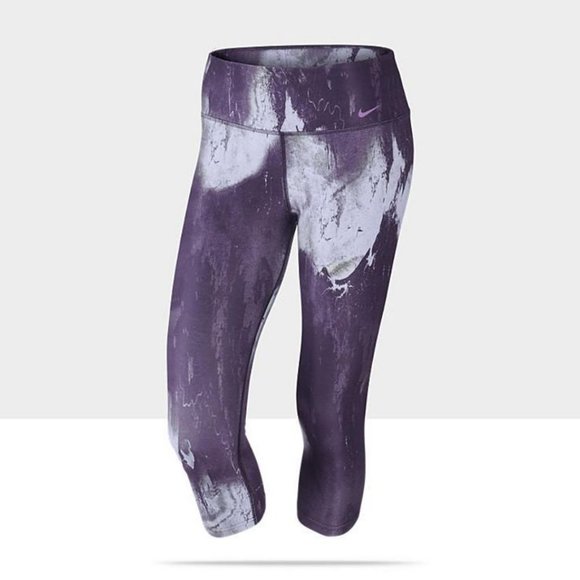 SOLD Nike Purple Gray  Dri fit crop tight M - Picture 1 of 4